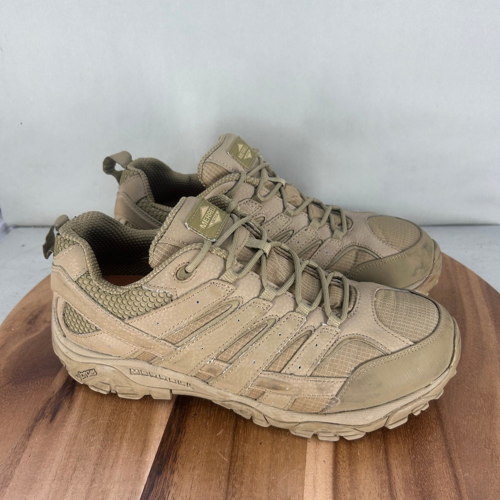 Merrell Moab 2 Tactical Low Mens 9.5 Wide Coyote Brown Hiking Shoes J15857W